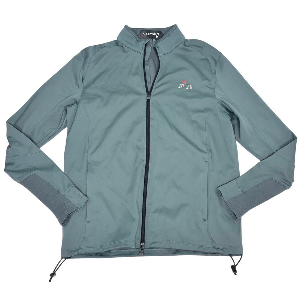 Greyson Mens Sequoia Full Zip Green Golf Jacket M